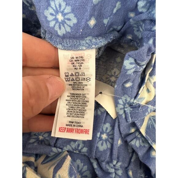 SIGRID OLSEN Artisan Crafted Girls Linen Blend Beach Tank And Pants Size Medium - Picture 5 of 7